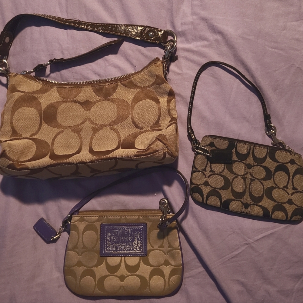Coach Small Bag and 2 Wristlets.  Nice Condition